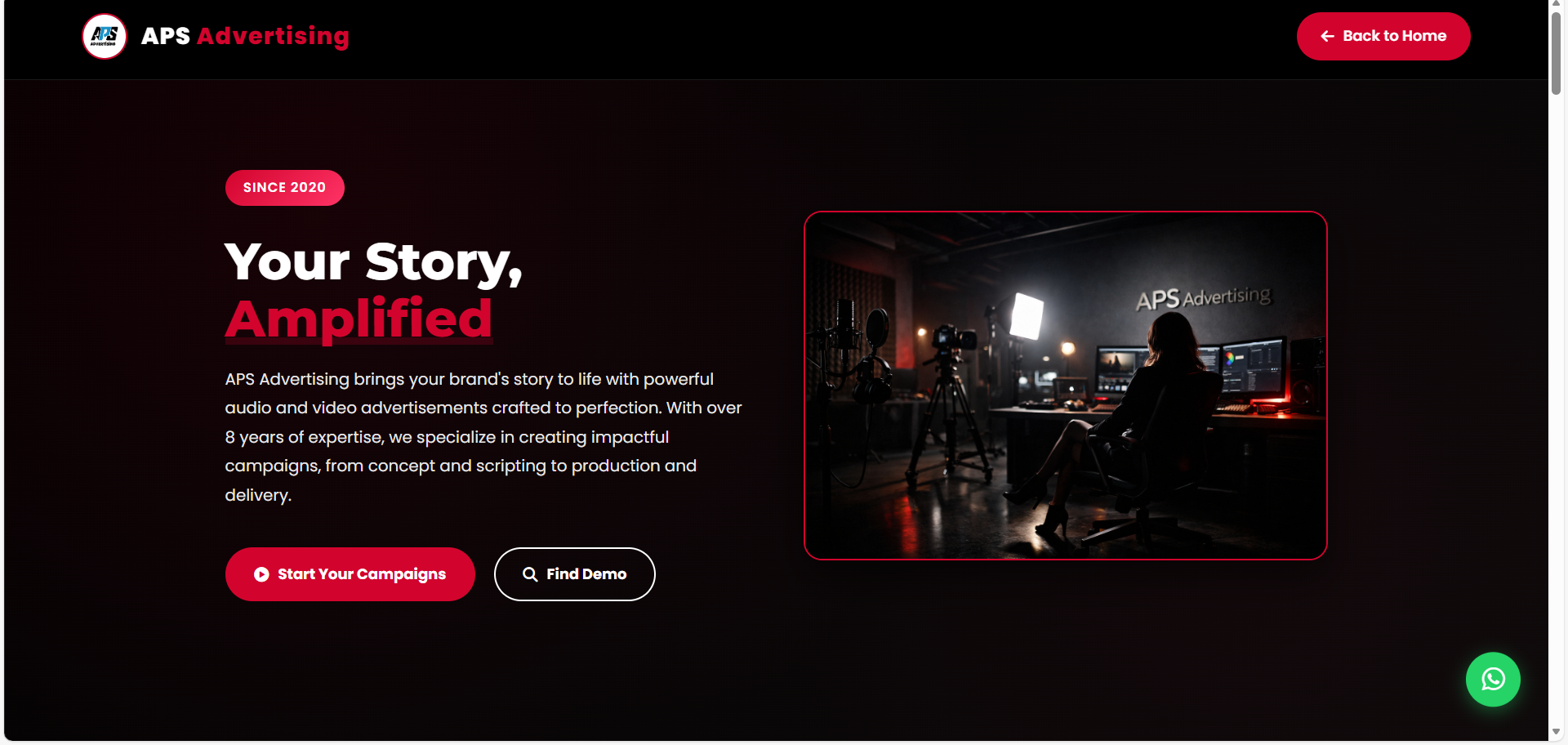 APS Advertising Website